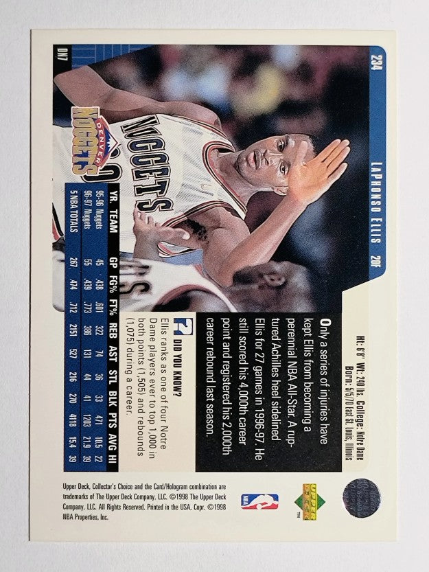 1997-98 Collector's Choice #234 LaPhonso Ellis