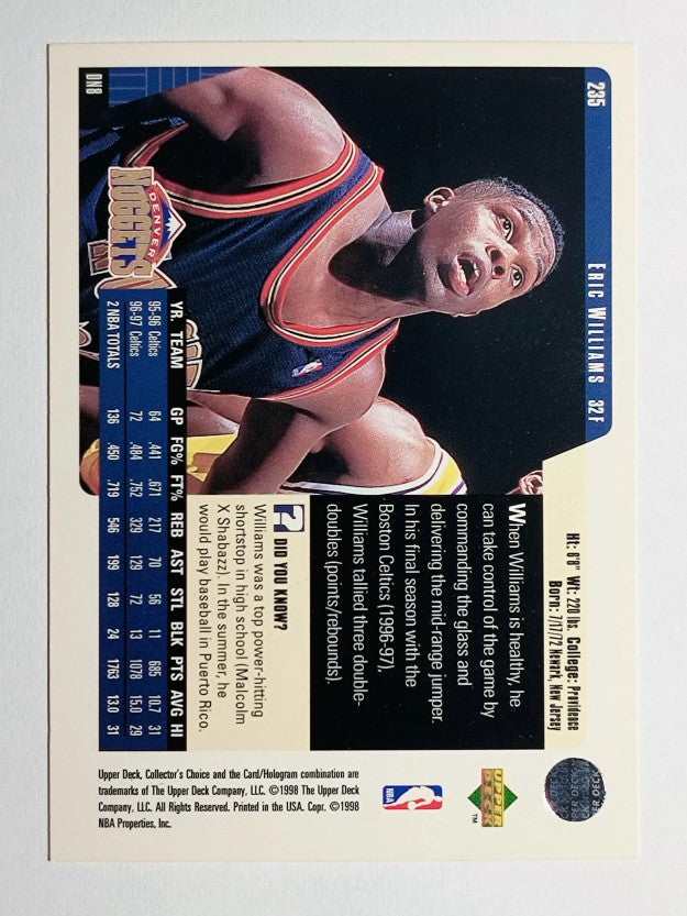 1997-98 Collector's Choice #235 Eric Williams