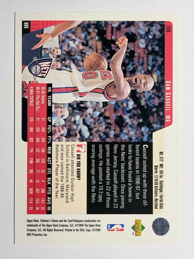 1997-98 Collector's Choice #289 Sam Cassell