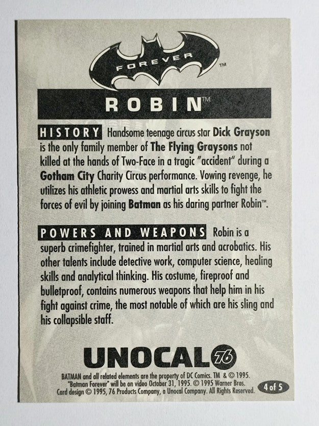 1995 Unocal Batman Forever #4 Robin (EXMT)