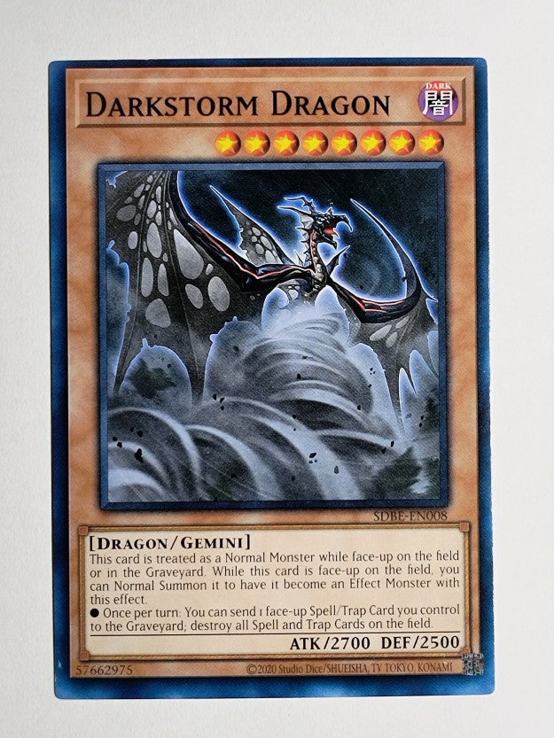 2013 Yu-Gi-Oh Structure Saga of Blue-Eyes White Dragon 1st #8 Darkstorm Dragon