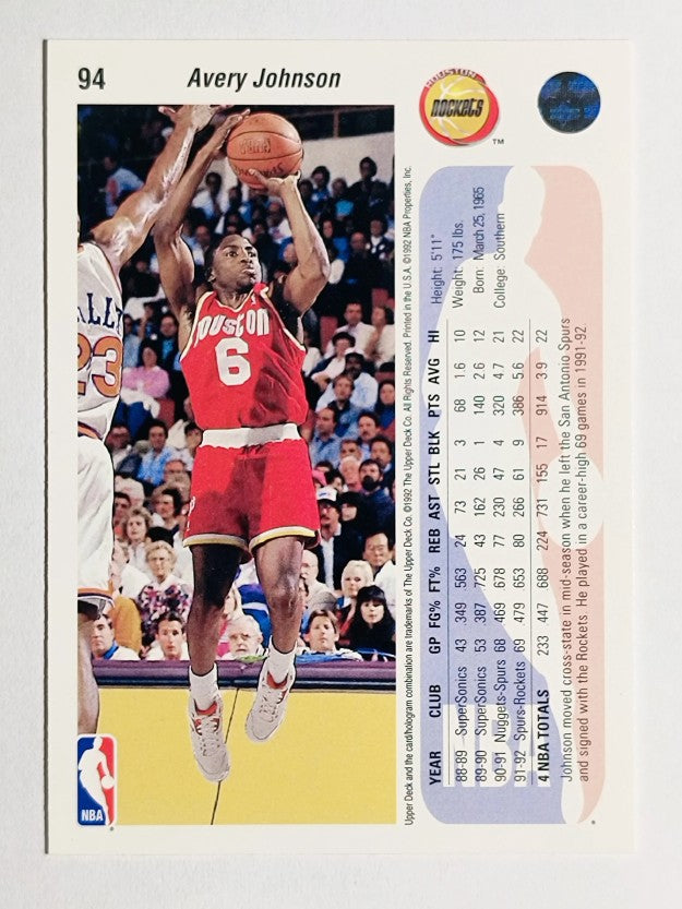 1992-93 Upper Deck #94 Avery Johnson
