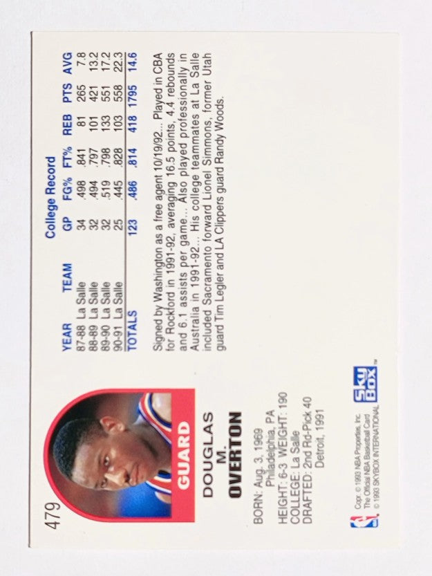 1992-93 Hoops #479 Doug Overton
