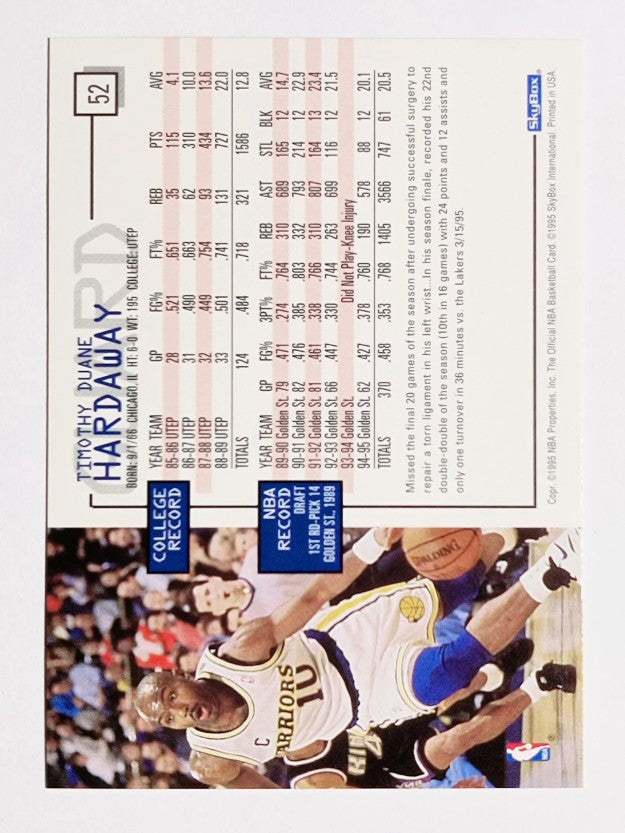 1995-96 Hoops #52 Tim Hardaway