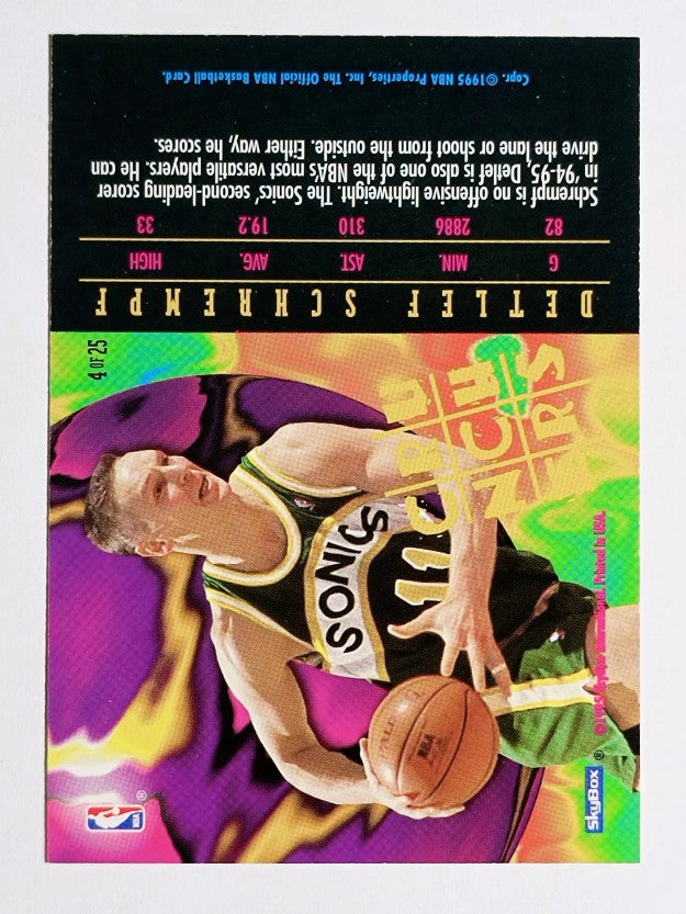 1995-96 Hoops Number Crunchers #4 Detlef Schrempf