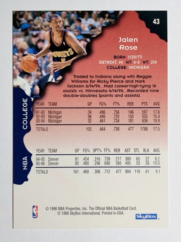 1996-97 Hoops Silver #43 Jalen Rose