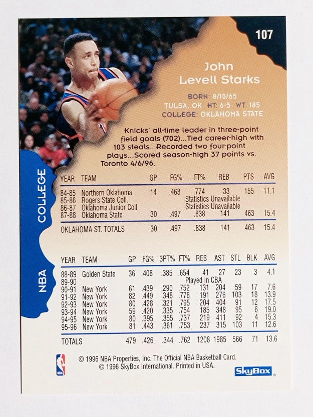 1996-97 Hoops Silver #107 John Starks