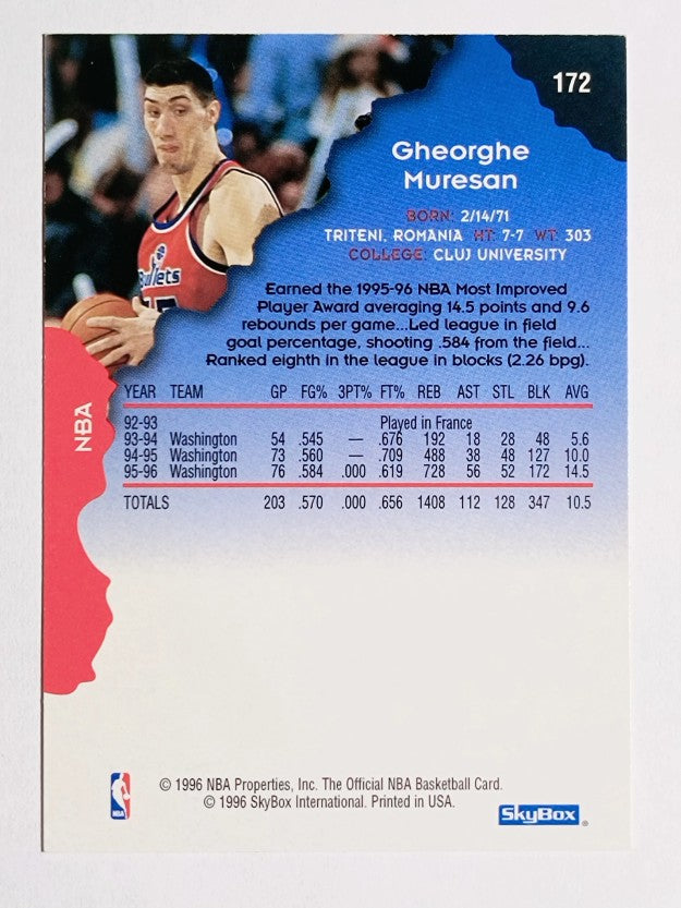 1996-97 Hoops #172 Gheorghe Muresan