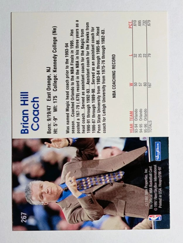 1996-97 Hoops #267 Brian Hill CO (NM)