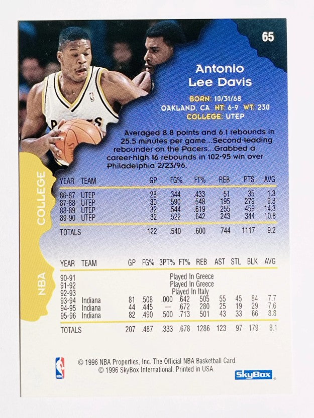 1996-97 Hoops Silver #65 Antonio Davis
