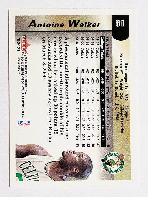 2000-01 Hoops Hot Prospects #81 Antoine Walker