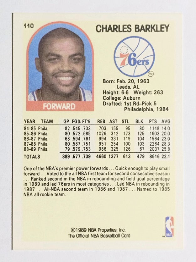 1989-90 Hoops #110 Charles Barkley