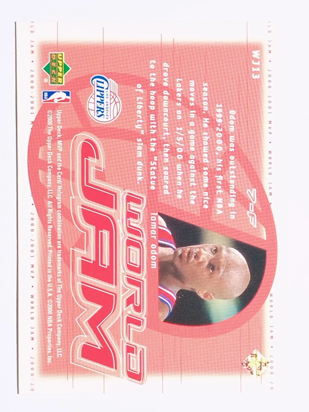 2000-01 Upper Deck MVP World Jam #WJ13 Lamar Odom