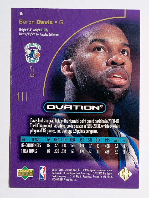 2000-01 Upper Deck Ovation #6 Baron Davis