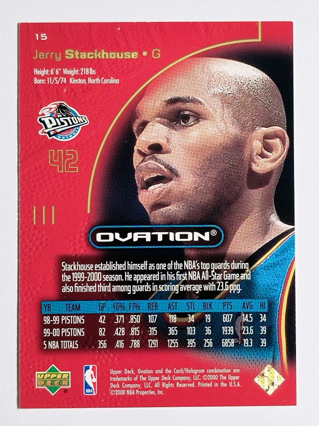 2000-01 Upper Deck Ovation #15 Jerry Stackhouse