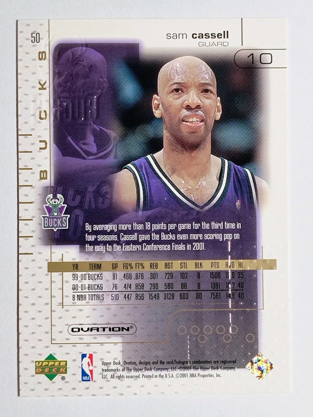 2001-02 Upper Deck Ovation #50 Sam Cassell