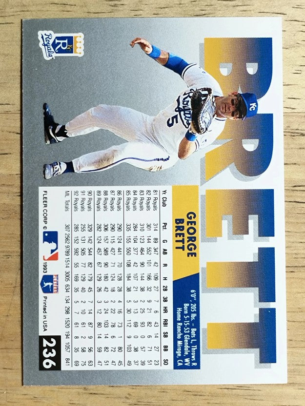 1993 Fleer #236 George Brett