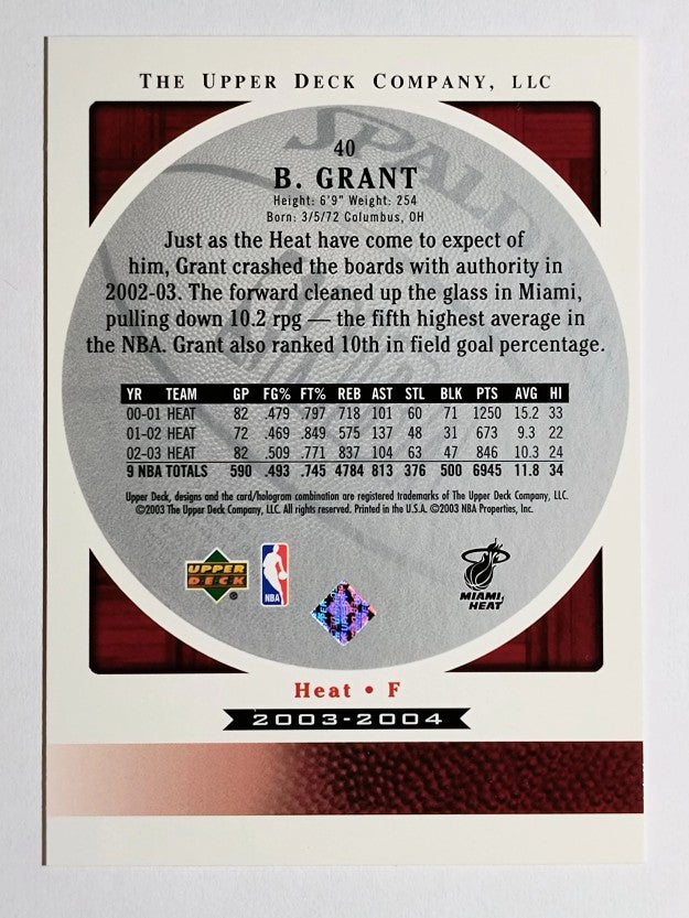 2003-04 Upper Deck Standing O #40 Brian Grant