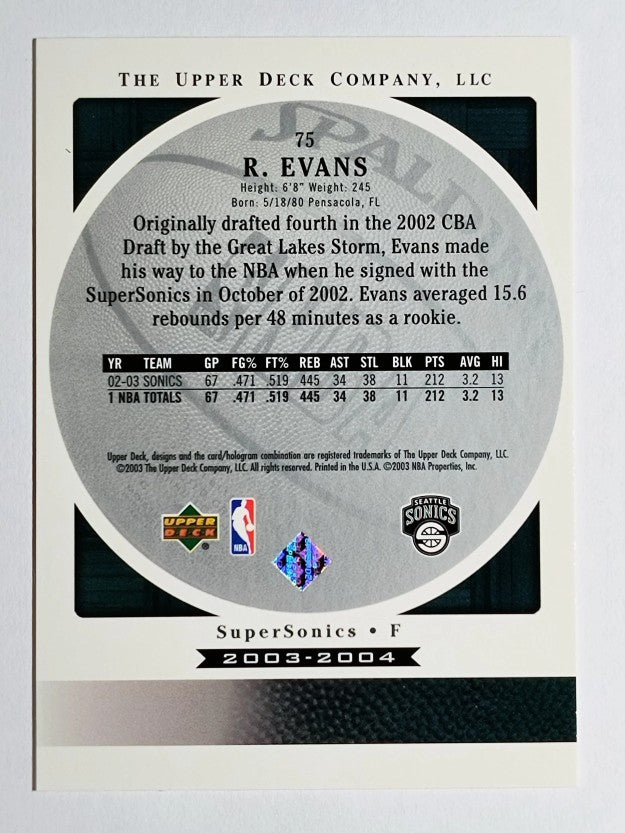 2003-04 Upper Deck Standing O #75 Reggie Evans
