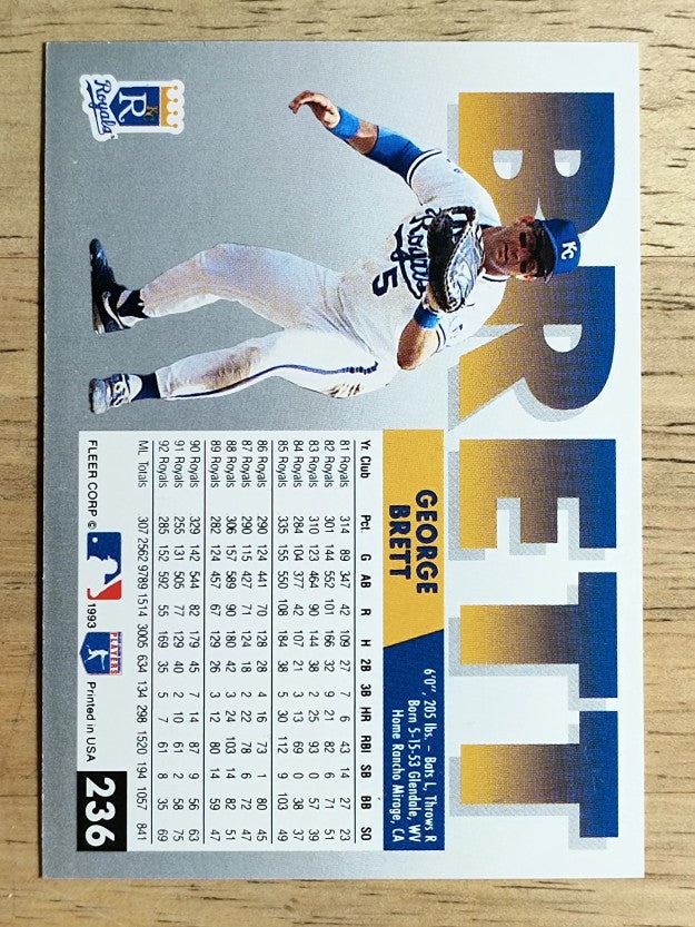 1993 Fleer #236 George Brett