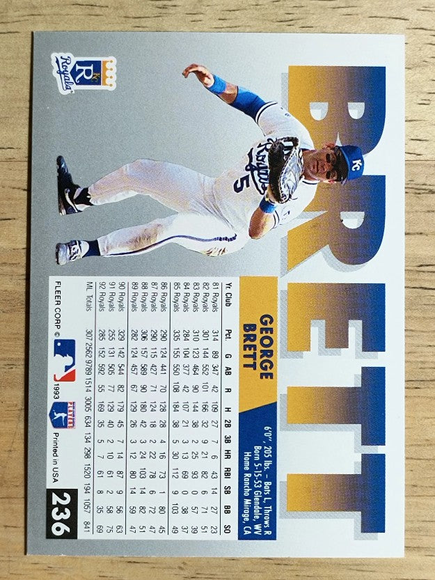 1993 Fleer #236 George Brett