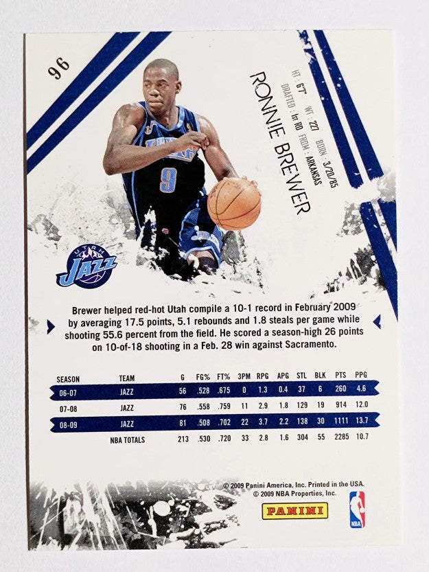 2009-10 Rookies and Stars #96 Ronnie Brewer