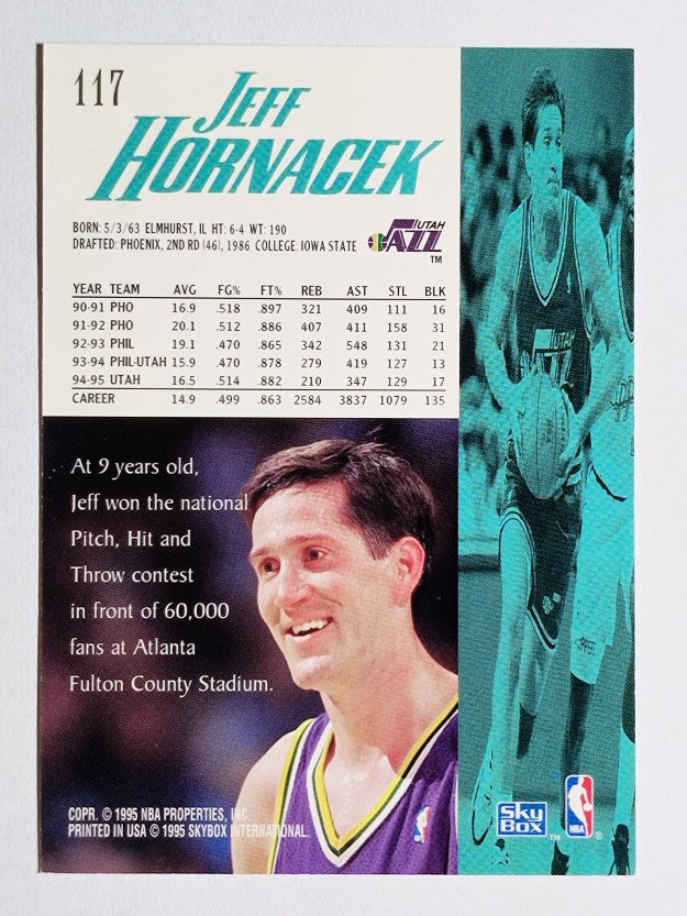 1995-96 SkyBox Premium #117 Jeff Hornacek