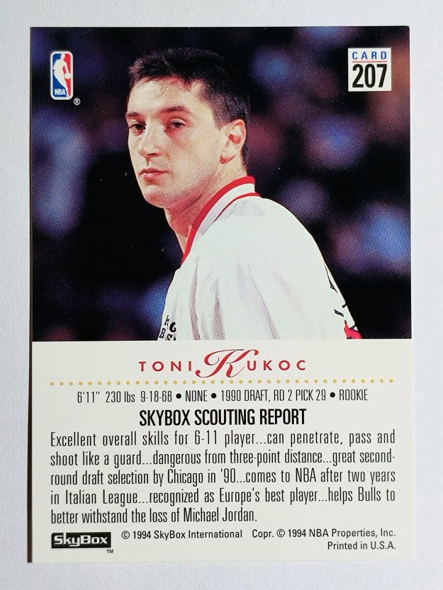 1993-94 SkyBox Premium #207 Toni Kukoc RC