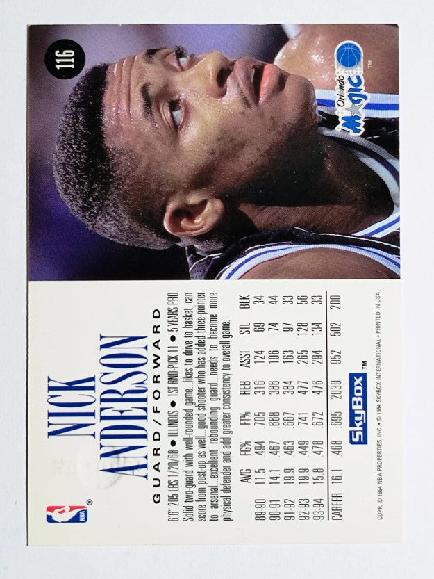 1994-95 SkyBox Premium #116 Nick Anderson