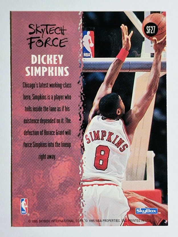 1994-95 SkyBox Premium SkyTech Force #SF27 Dickey Simpkins