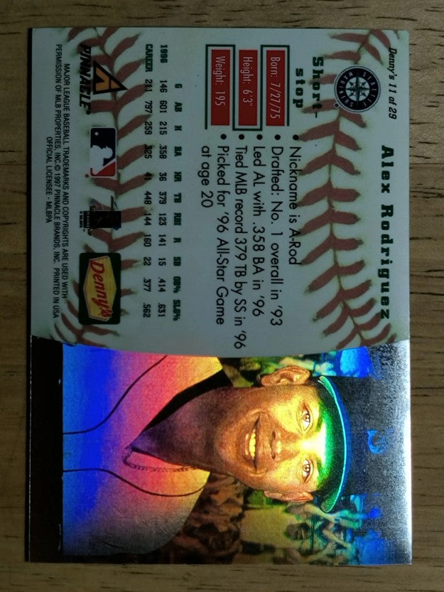 1997 Denny's Holograms #11 Alex Rodriguez