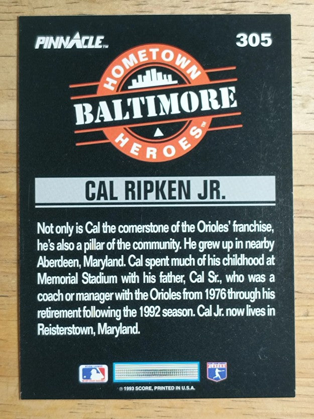 1993 Pinnacle #305 Cal Ripken HH