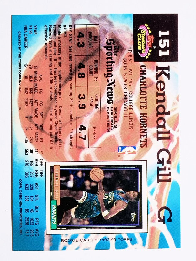 1992-93 Stadium Club #151 Kendall Gill