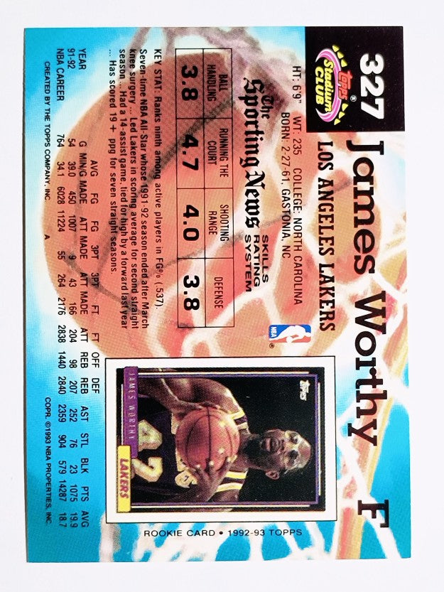 1992-93 Stadium Club #327 James Worthy