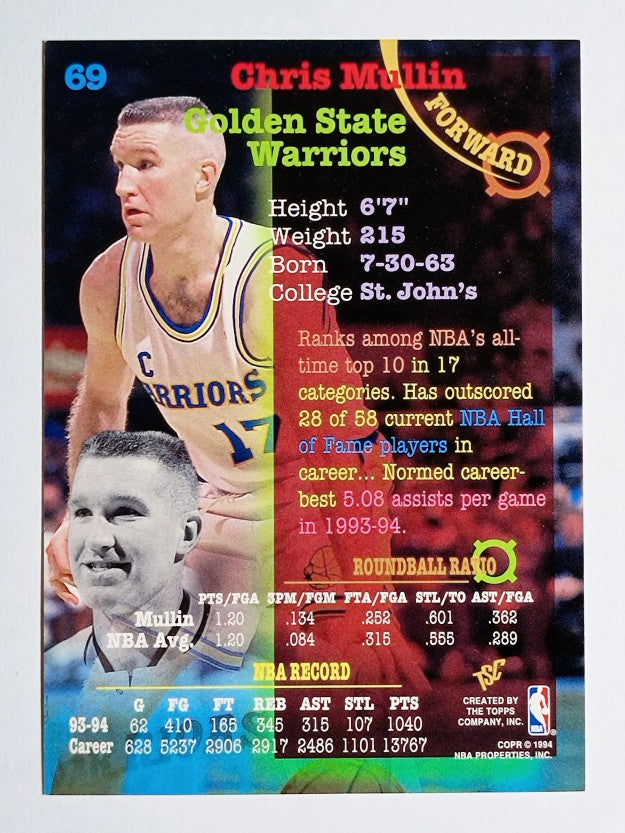 1994-95 Stadium Club #69 Chris Mullin