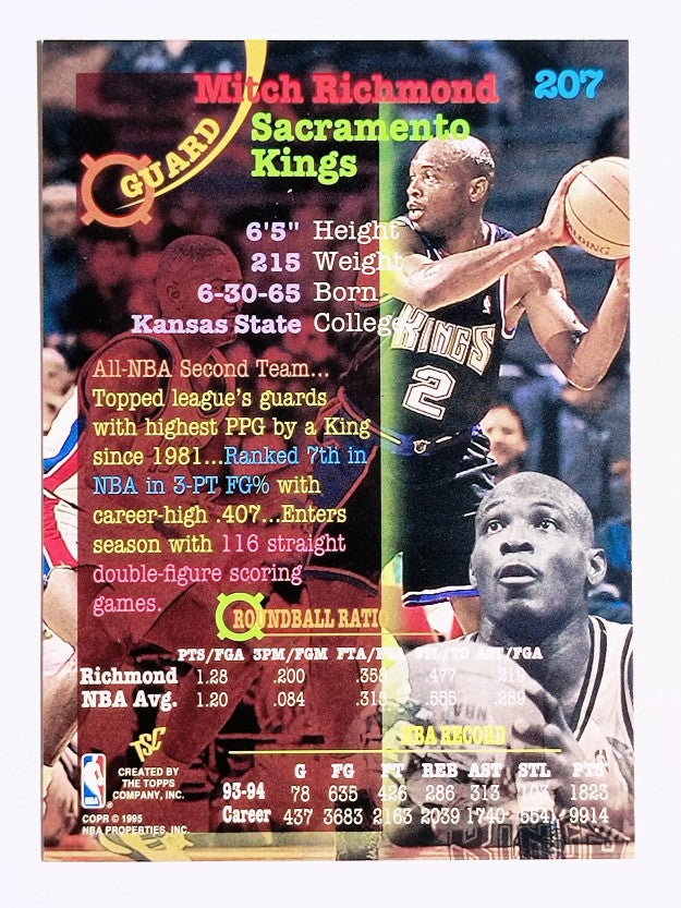 1994-95 Stadium Club #207 Mitch Richmond