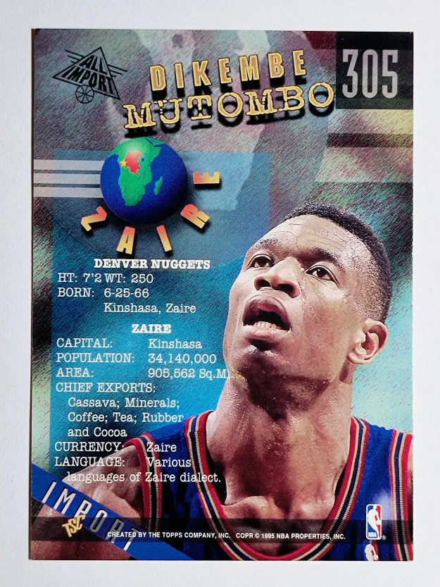 1994-95 Stadium Club #305 Dikembe Mutombo AI