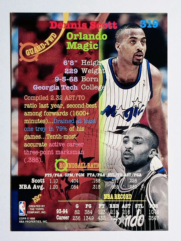 1994-95 Stadium Club #319 Dennis Scott