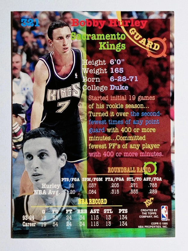 1994-95 Stadium Club #321 Bobby Hurley