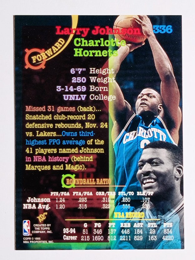 1994-95 Stadium Club #336 Larry Johnson