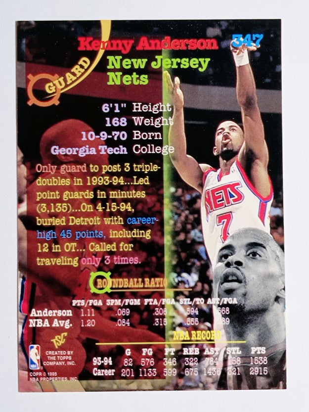 1994-95 Stadium Club #347 Kenny Anderson