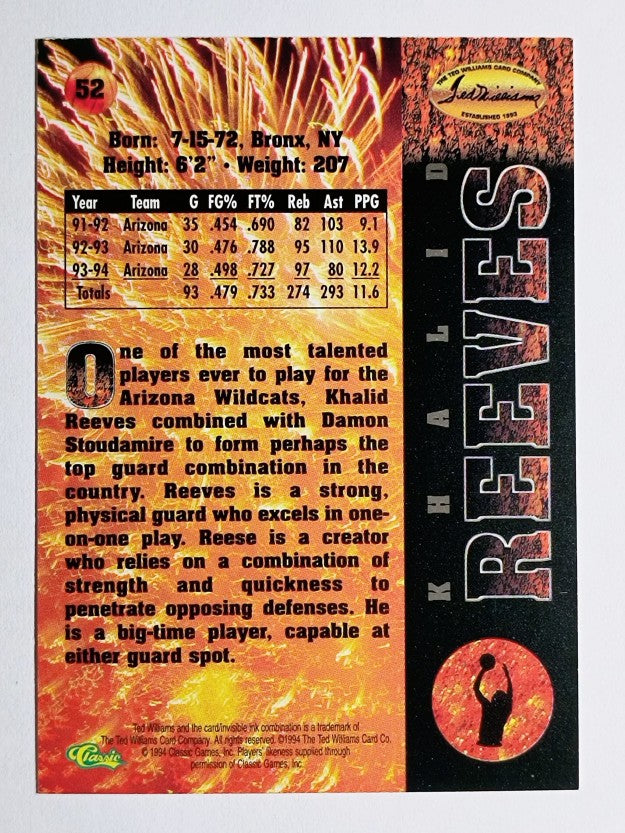 1995 Ted Williams #52 Khalid Reeves