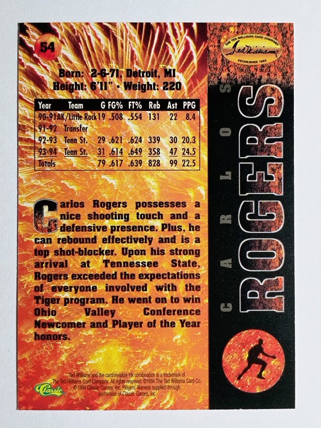 1995 Ted Williams #54 Carlos Rogers
