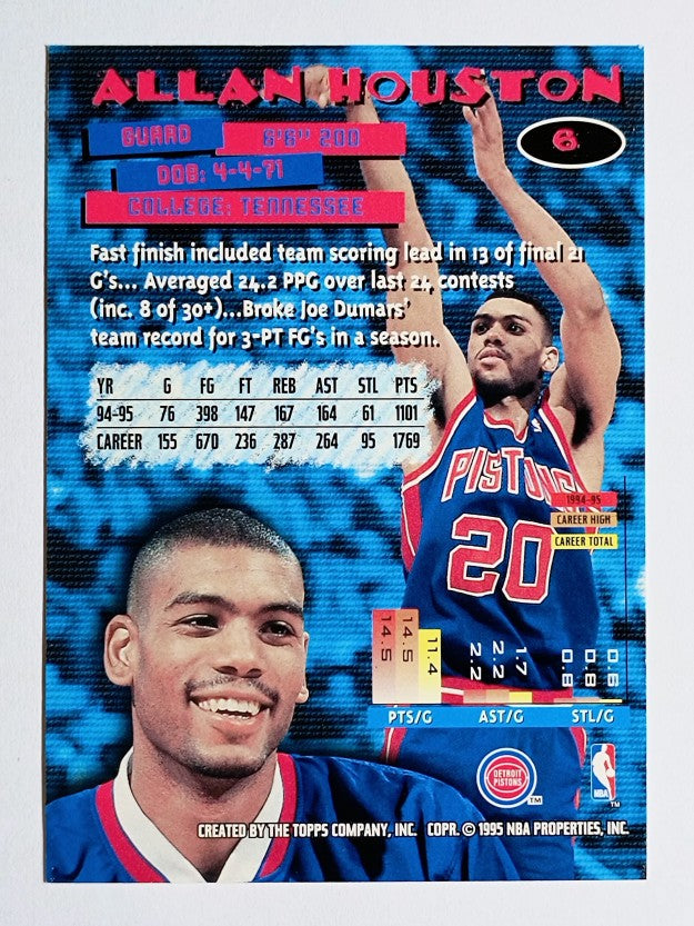 1995-96 Stadium Club #6 Allan Houston