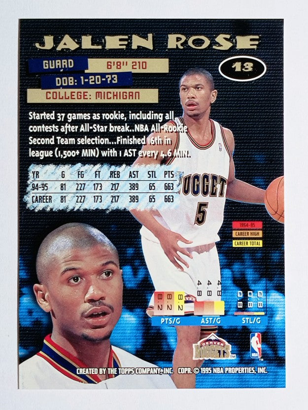 1995-96 Stadium Club #13 Jalen Rose