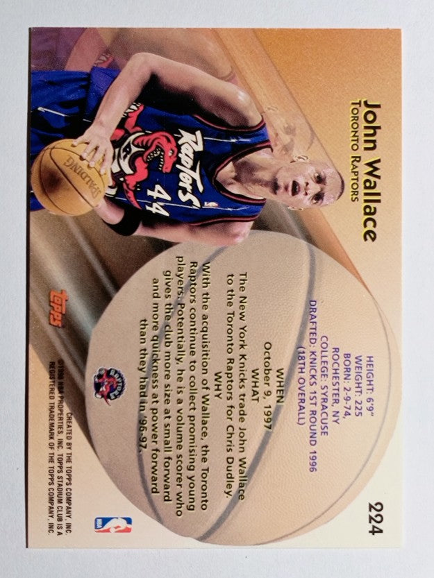 1997-98 Stadium Club #224 John Wallace TRAN