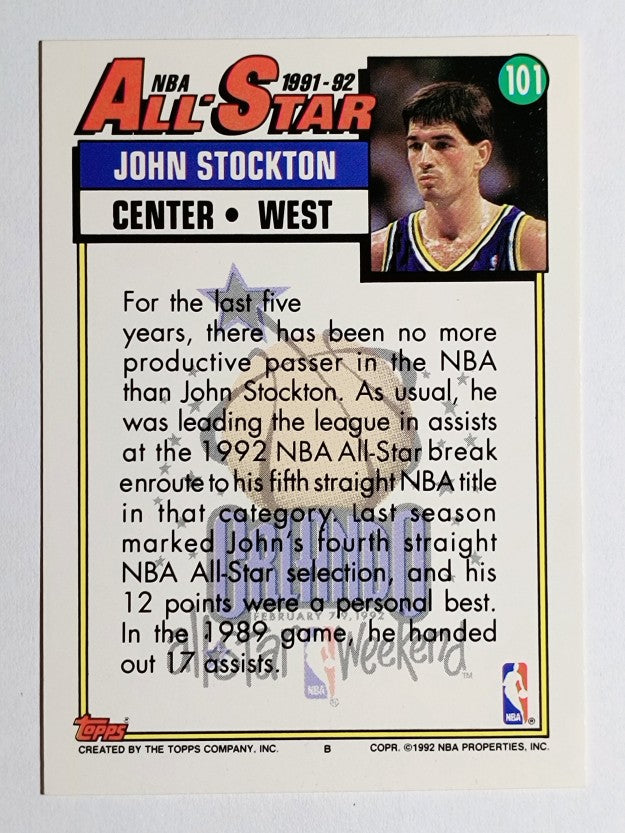 1992-93 Topps #101 John Stockton AS