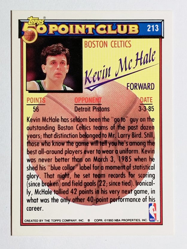 1992-93 Topps #213 Kevin McHale 50P