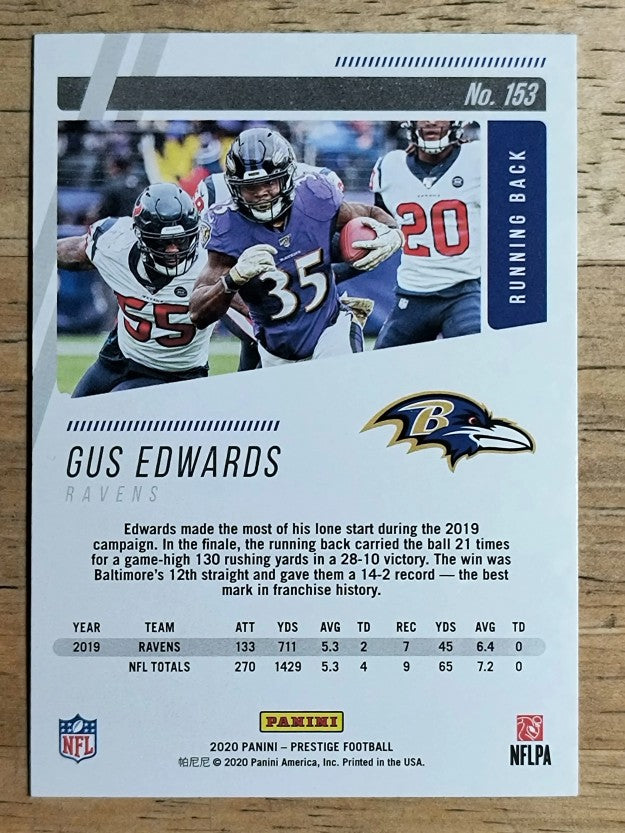 2020 Prestige #153 Gus Edwards