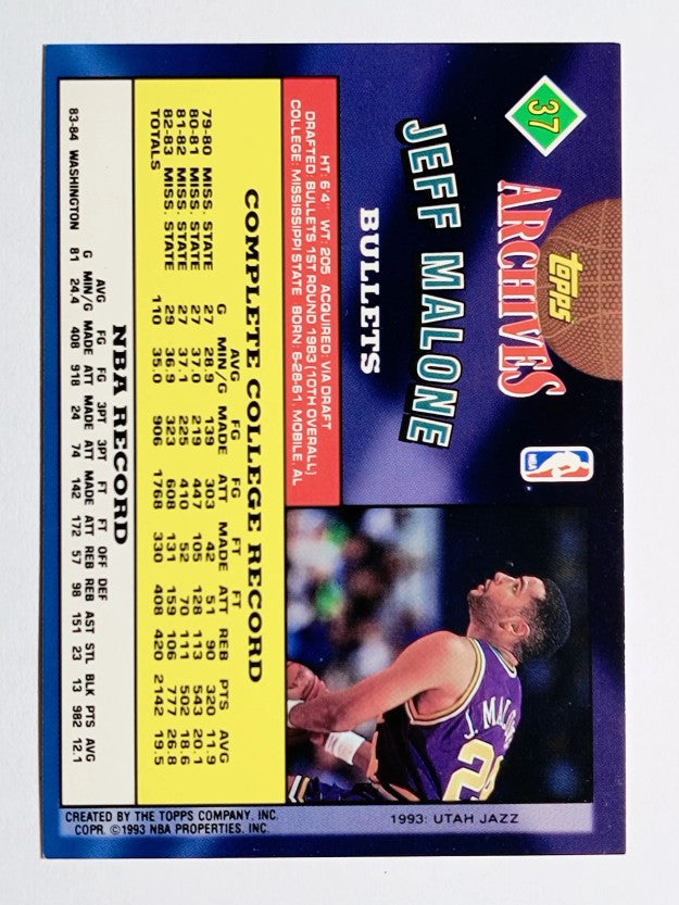 1992-93 Topps Archives #37 Jeff Malone